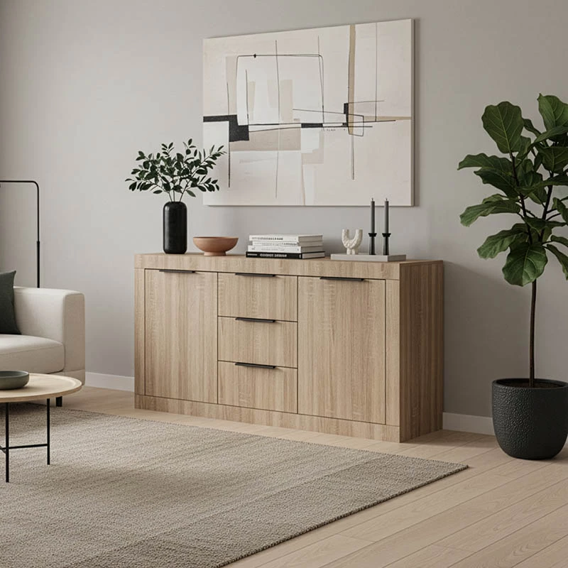 Bufe Doha, ngjyrë sonoma, 150x45x80.5cm