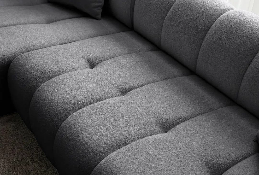 Këndare Petra, ngjyrë gri e errët, Atelier del Sofa, pjesa e majtë