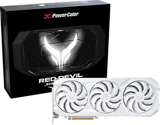 Kartelë grafike PowerColor Red Devil Radeon RX 9070 XT Spectral White, 16 GB GDDR6, e bardhë
