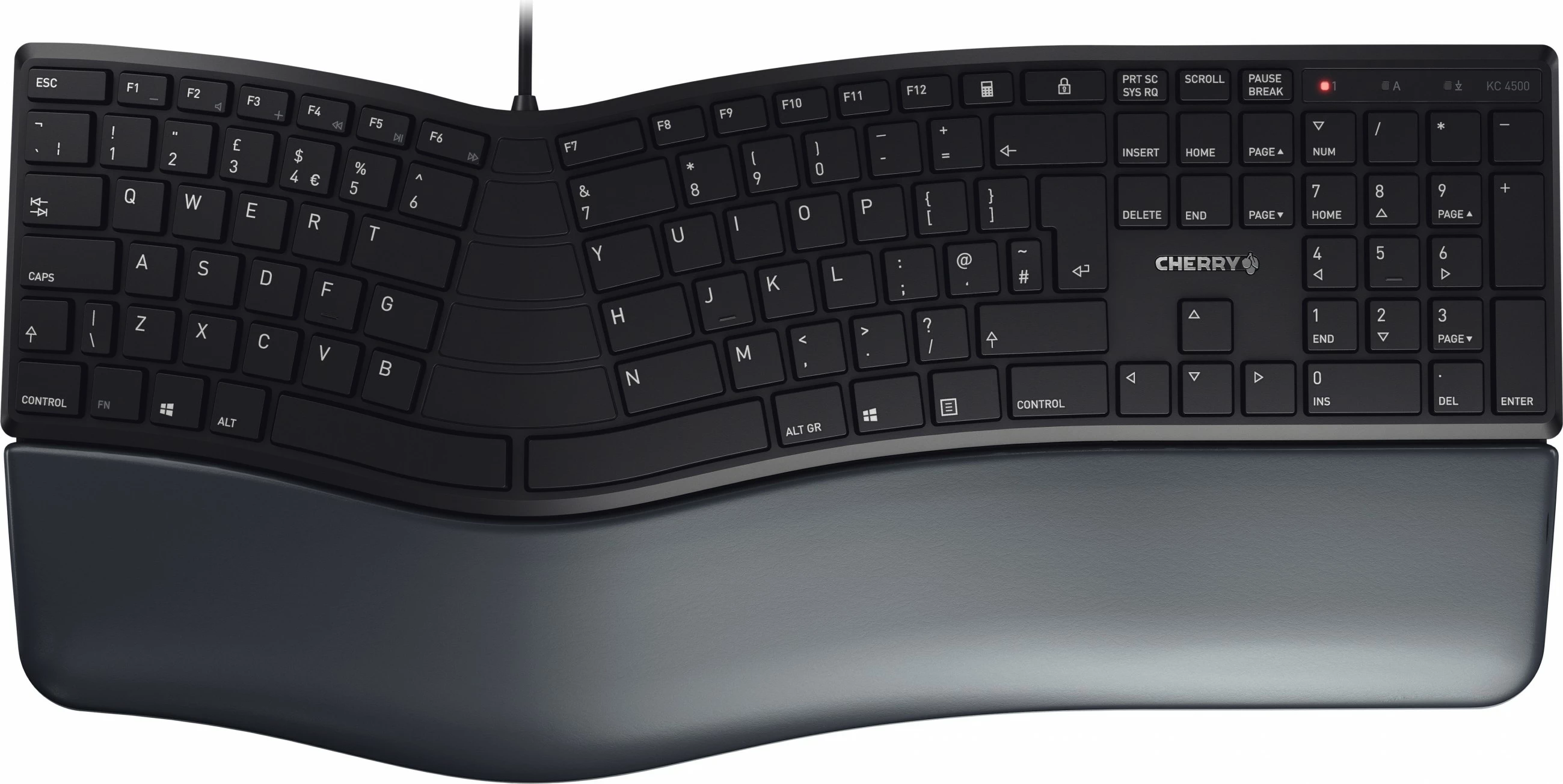 Tastierë ergonomike Cherry KC 4500 ERGO, USB, QWERTY, e zezë