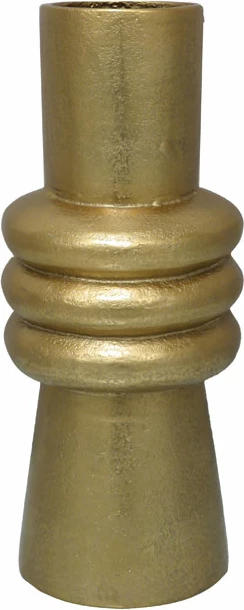 Vazo dekorative ARTIOM, alumin, ngjyrë ari, 14x14x33cm