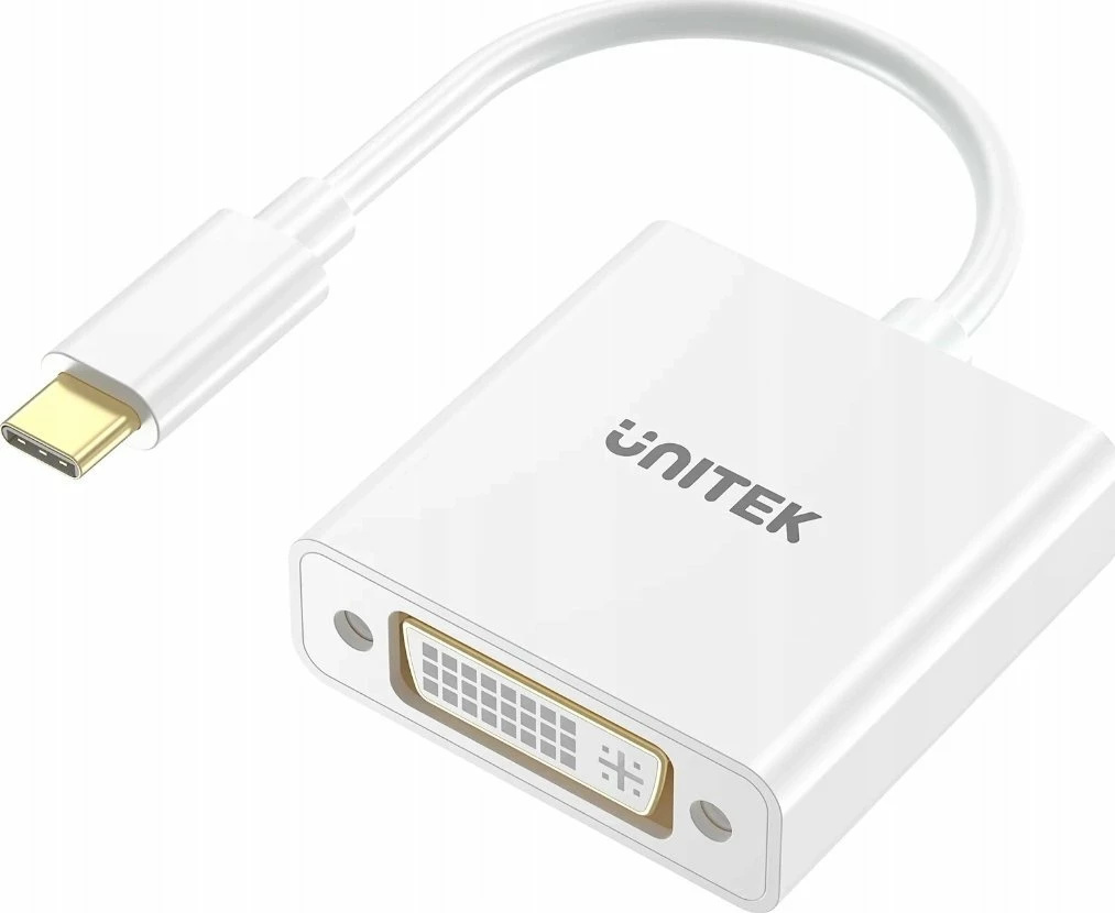 Adapter Unitek V1429A01 USB-C në DVI, 15 cm, i bardhë