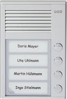 Interfon Auerswald TFS-Dialog 214, 4 butona, me ndriçim tastiere, montim në mur, alumin