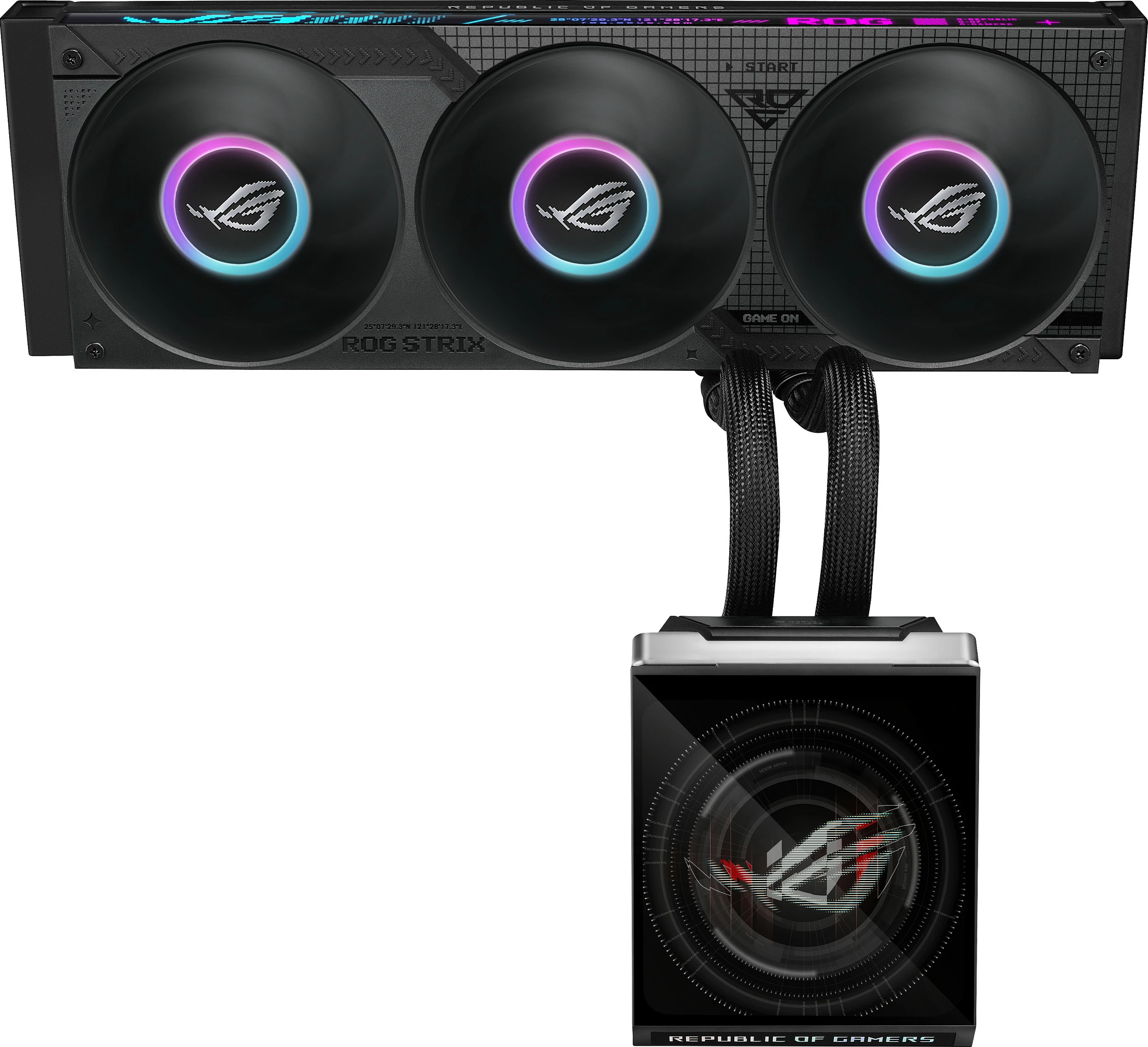 Ftohës uji AIO ASUS ROG Strix SLC IV 360 ARGB me LCD, 3x120mm, i zi