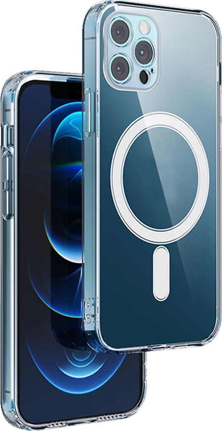 Mbështjellës silikoni ONASI ANTISHOCK MagSafe për iPhone 17 Pro, transparent