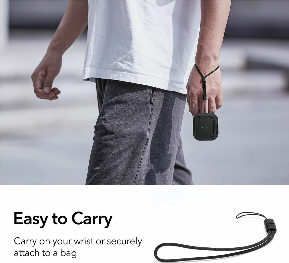 Mbështjellës ESR Orbit HaloLock për AirPods 4, me MagSafe, i zi