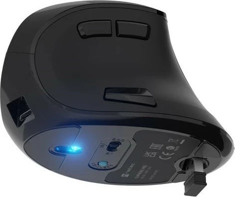 Maus vertikal Natec Euphonie Pro, wireless, 4000 DPI, 9 butona, e zezë