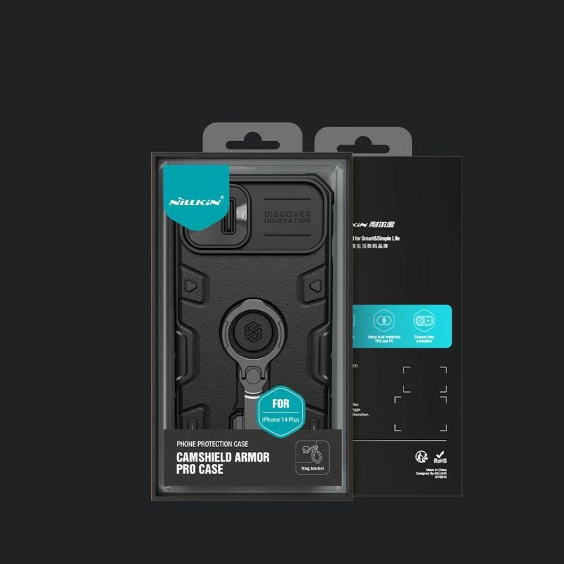 Maskë telefoni Nillkin CamShield Armor Pro iPhone 14 Plus, kaltër [Ngjyra: Kaltër]