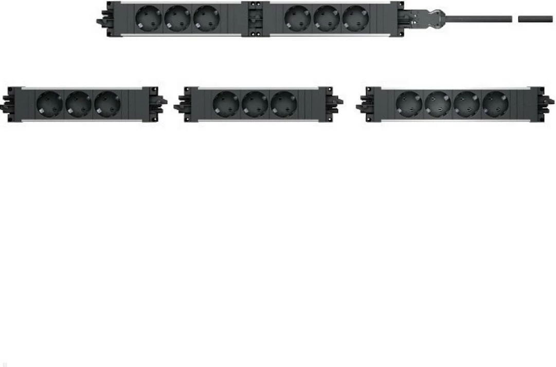 Bllok prizash Bachmann STEP BASE 3x Type F (Schuko) GST18, 16A 250V, i zi