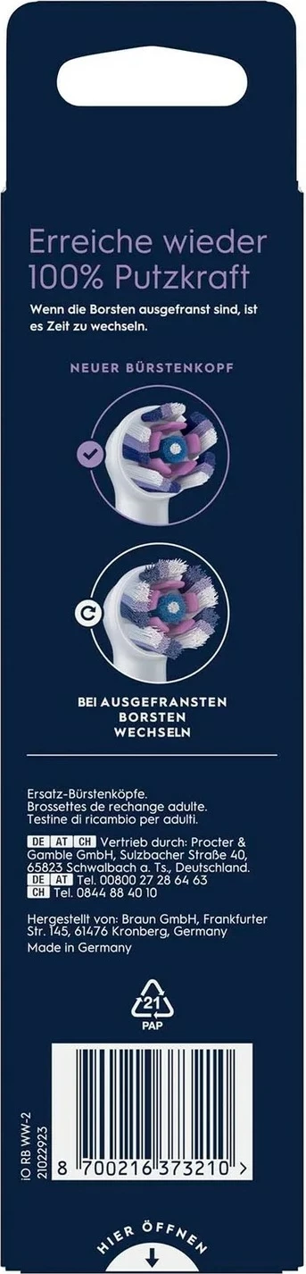 Koka zëvendësuese Oral-B iO Radiant White 2 copë, e bardhë