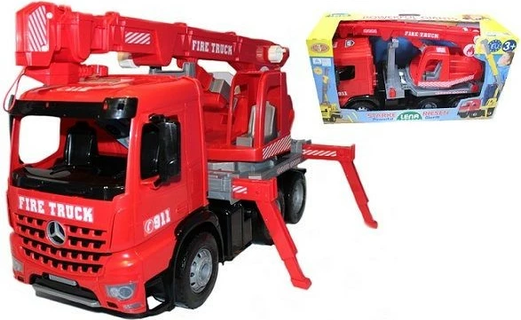 Kamion zjarrfikës lodër Lena 02175, plastikë, i kuq