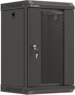Kasë RACK LANBERG 10" 9U 300x300mm, e zezë, dyer xhami