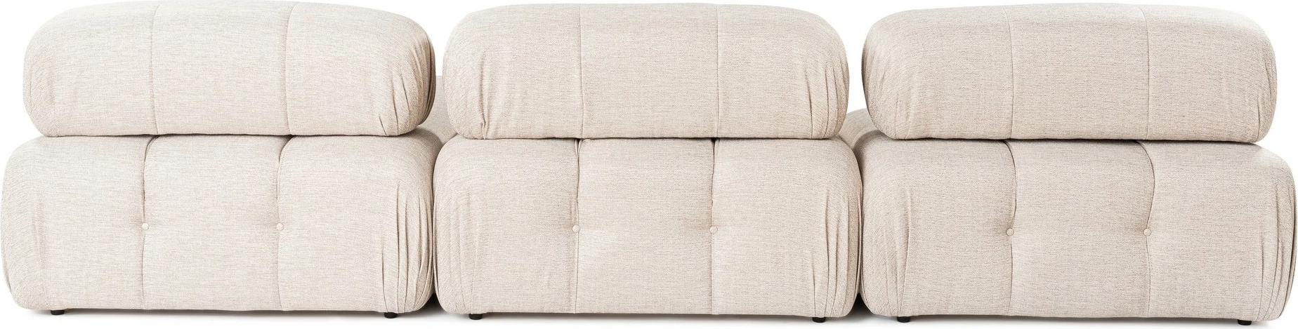 Këndare Atelier del Sofa Doblo 3 ulëse me pouffe, ngjyrë kafe e çelët