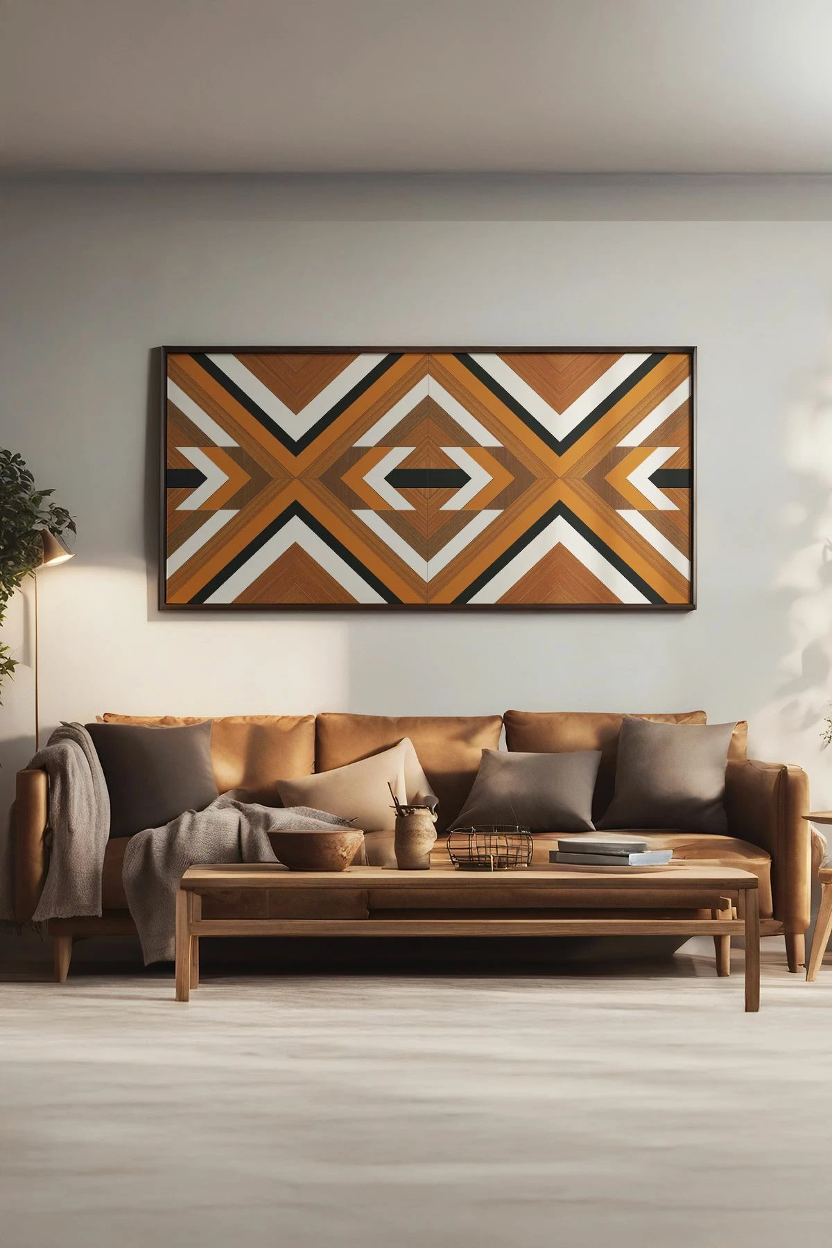 Pikturë dekorative me kornizë, MDF, Wallity, shumëngjyrëshe, 33x70cm