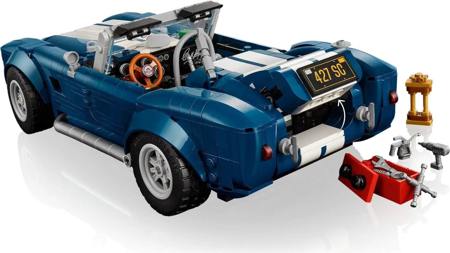 Set LEGO ICONS Shelby Cobra 427 S/C, 10357, për të rritur, Blu