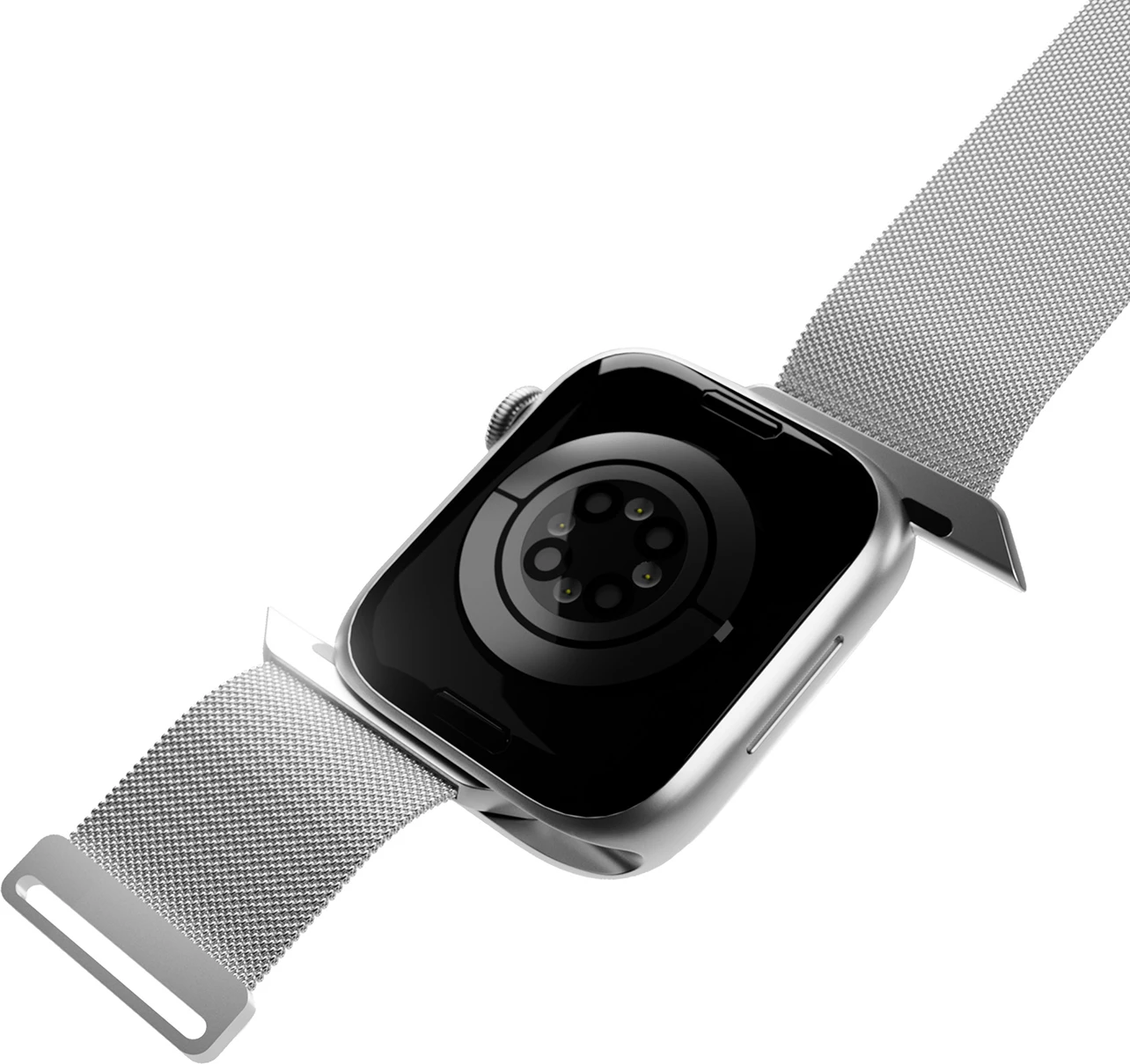 Rrip çeliku inox Puro Milanese për Apple Watch 42/44/45/49mm, Argjend