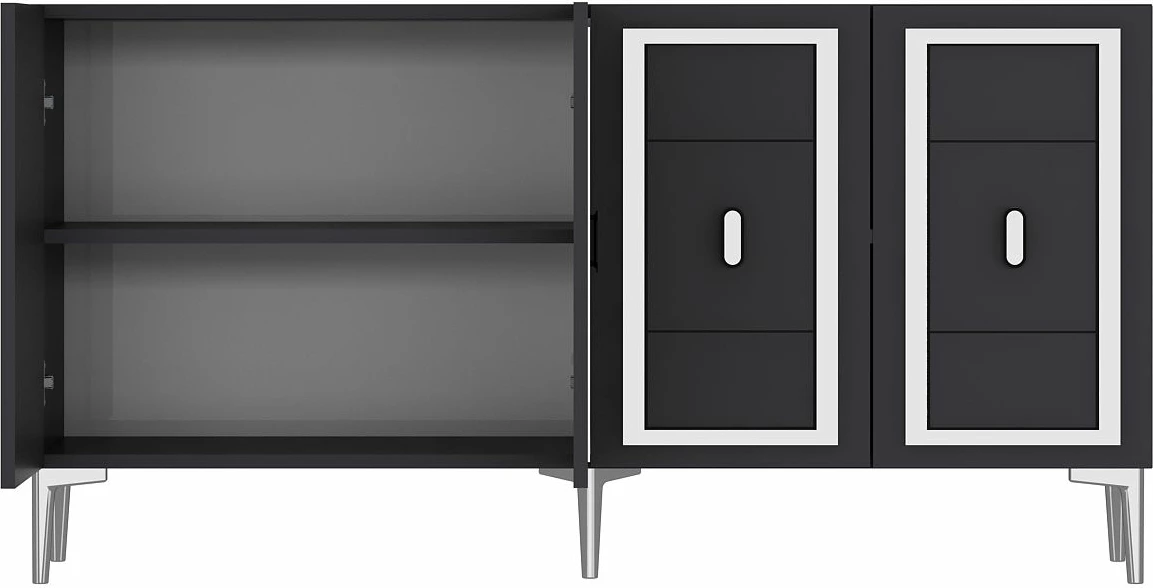 Konsolë Skye Decor, Orion, anthracite, argjend