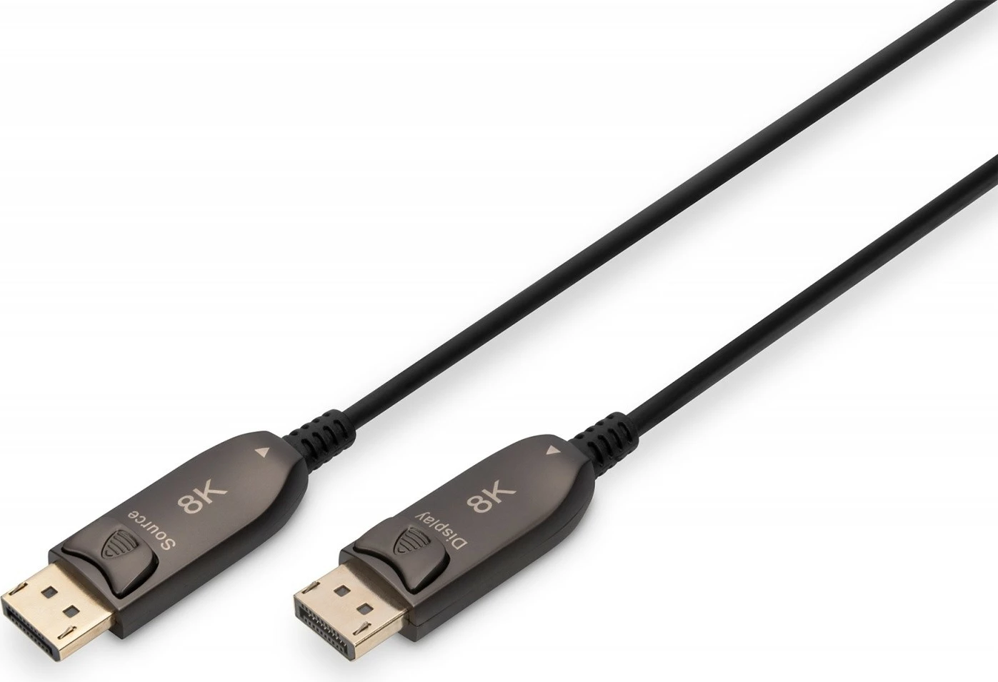 Kabllo DisplayPort Digitus AK-340107-150-S, 15m, 8K/60Hz, e zezë