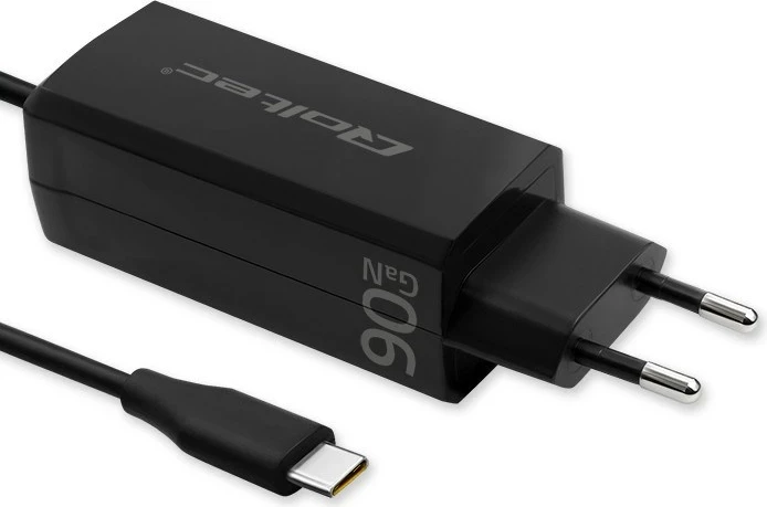 Karikues Qoltec 52420, 90W, GaN, USB-C 3.1, i zi