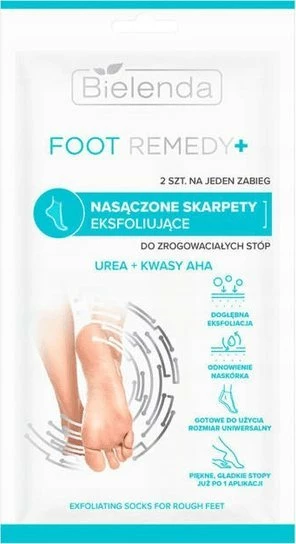 Çorape eksfoliuese për këmbë Bielenda Foot Remedy+, 1 trajtim (1 palë/2 copë)
