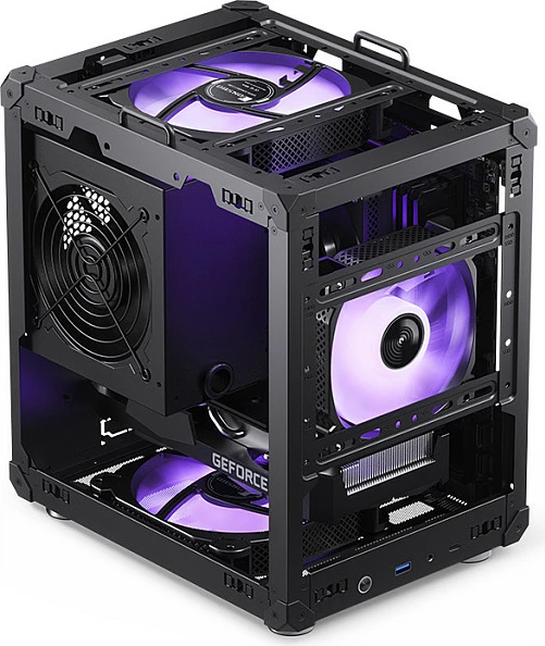 Kasë Jonsbo C6, Mini Tower, Micro-ATX, me dorezë bartjeje, e zezë