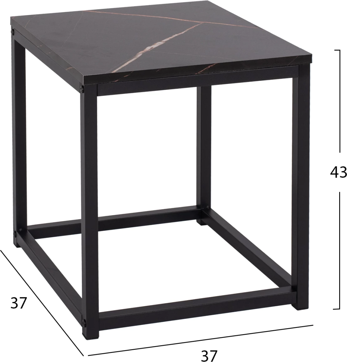 Tavolina anësore GRELAY set 2 copë MDF & metal 45Χ45Χ50Hcm.FH8762.13 7