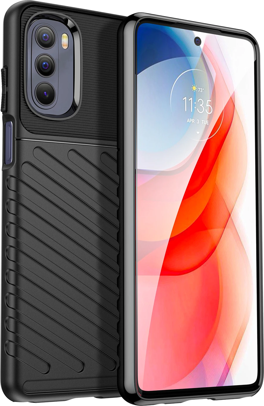 Mbështjellës Hurtel Thunder Case për Motorola Moto G Stylus 5G 2022, i zi