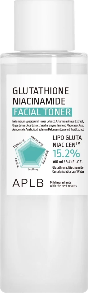 Tonik fytyre APLB Glutathione Niacinamide, 160ml për femra