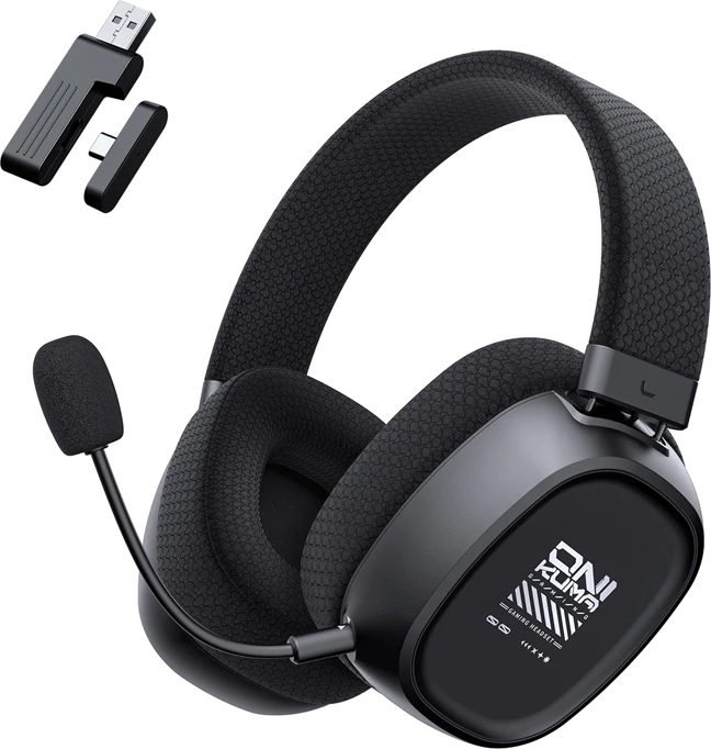 Kufje gaming ONIKUMA GT839, 2.4 GHz/Bluetooth 5.4 + kabllo, mikrofon i heqshëm, 45 orë, USB-C, të zeza