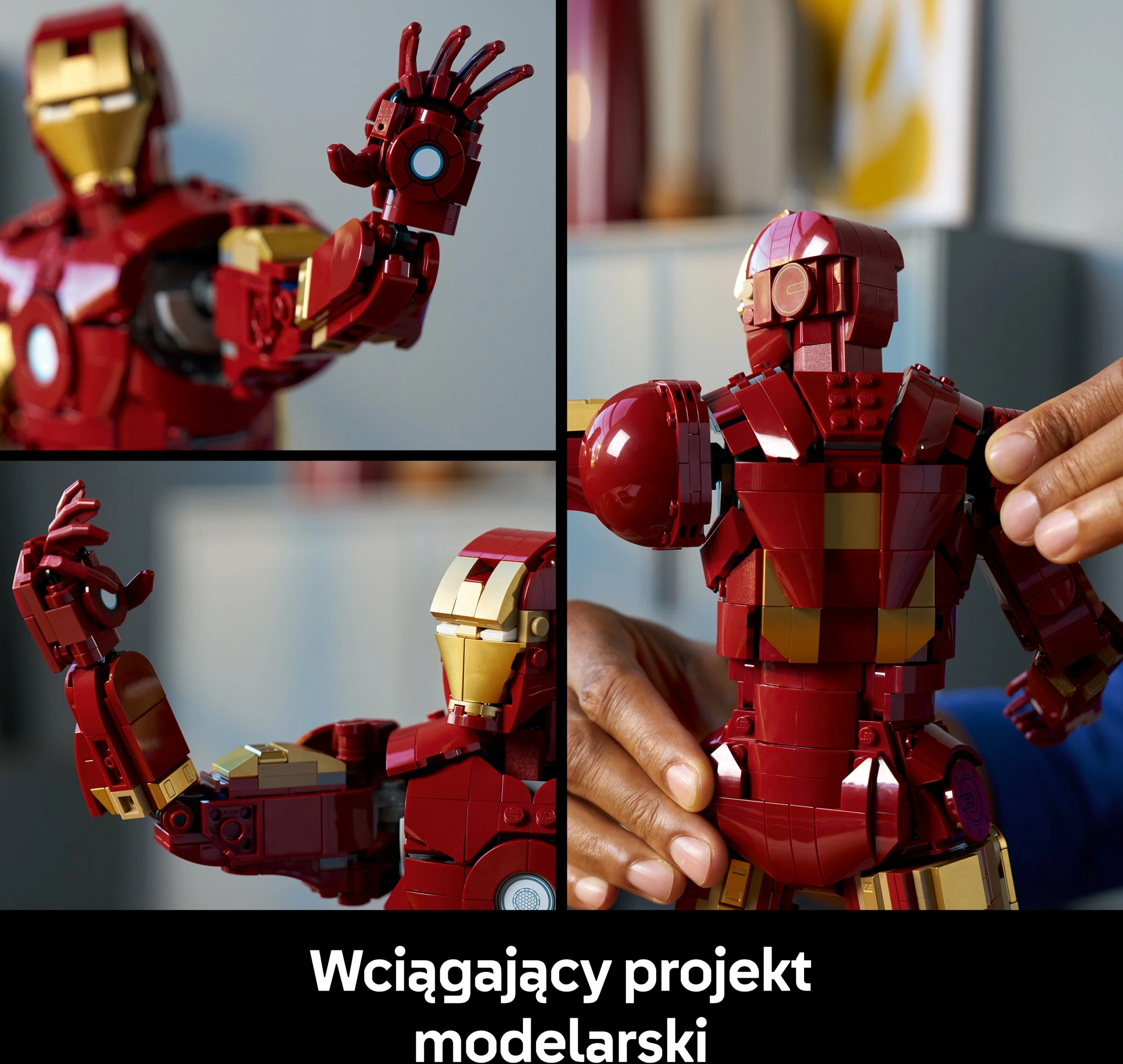 Set ndërtimi LEGO Marvel Iron Man Mark 3 76344, 1297 pjesë, figurë 38 cm, Collector's Edition, me minifigurë