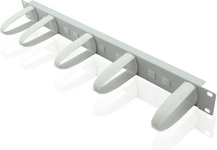 Mbajtës kabllosh për rack VALUE 19 inç, 1U, 5 unaza, gri