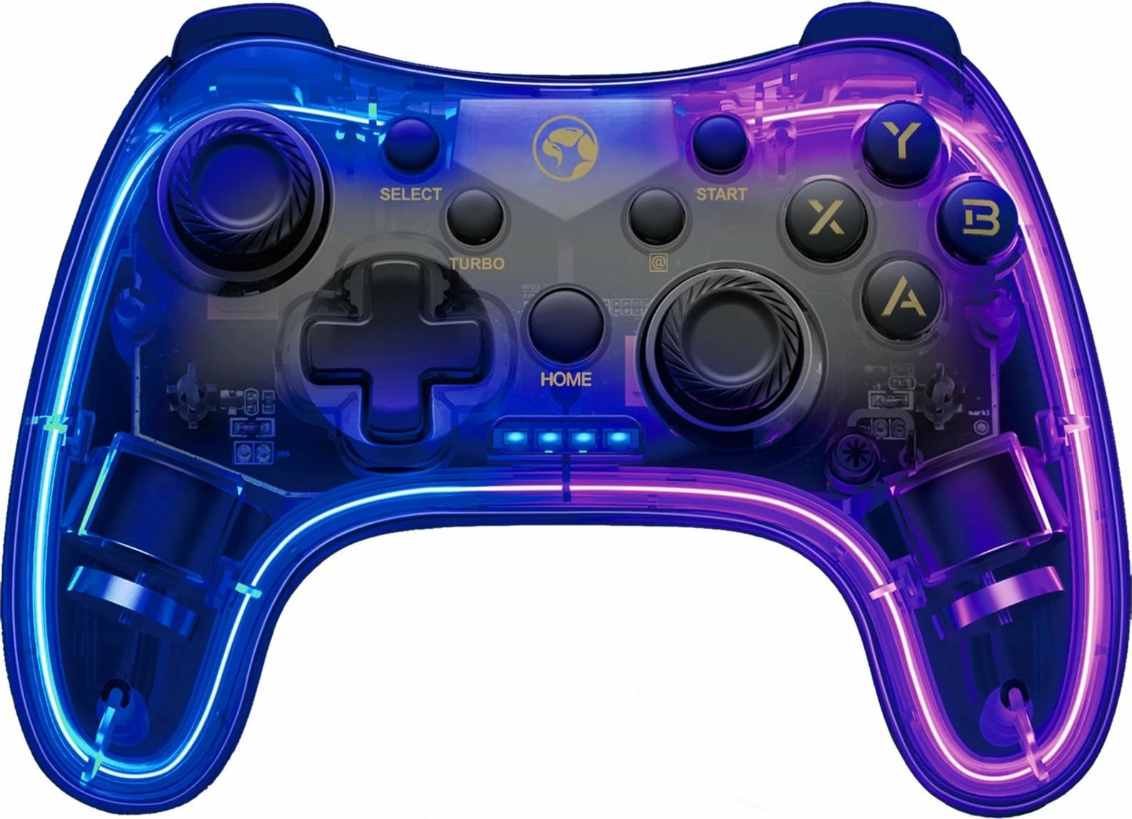 Kontroller lojërash Marvo Ghost 40 GT-88, Bluetooth wireless, RGB, bateri 800mAh, transparent