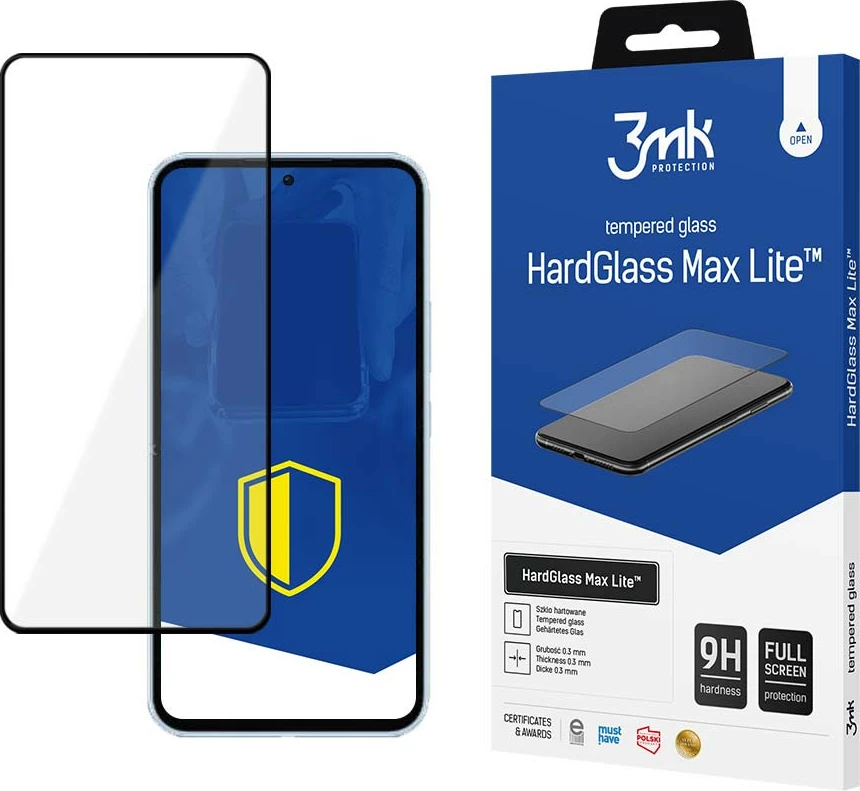Xham i temperuar 3mk HardGlass Max Lite për Samsung Galaxy A54 5G, i zi