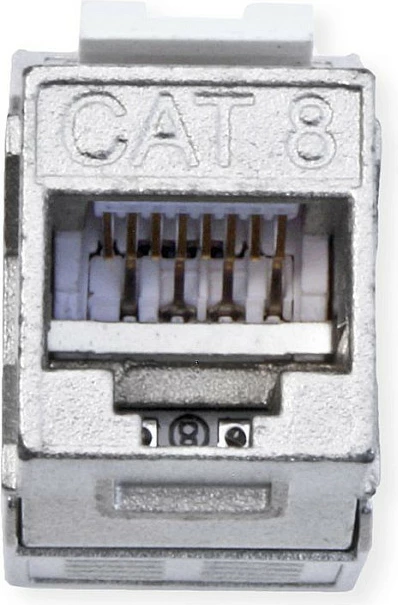Keystone RJ-45 VALUE 21.99.1807, Cat8, i sheshtë, 40GbE, argjend