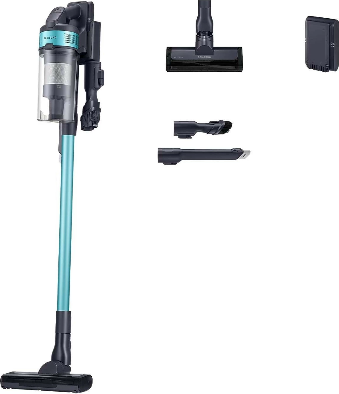 Fshesë pa kabllo Samsung Jet 60 Turbo VS15A6031R1, e zezë dhe turkeze