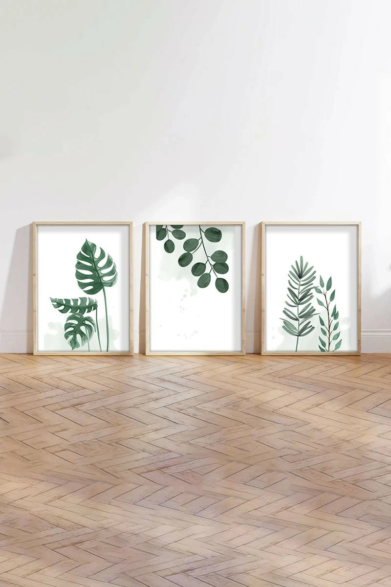Pikturë dekorative me kornizë MDF (3 copë), Wallity, Huhu193, 30x40