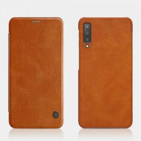 Mbështjellës flip Nillkin QIN për Samsung Galaxy S20 Ultra G988, lëkurë origjinale, kafe