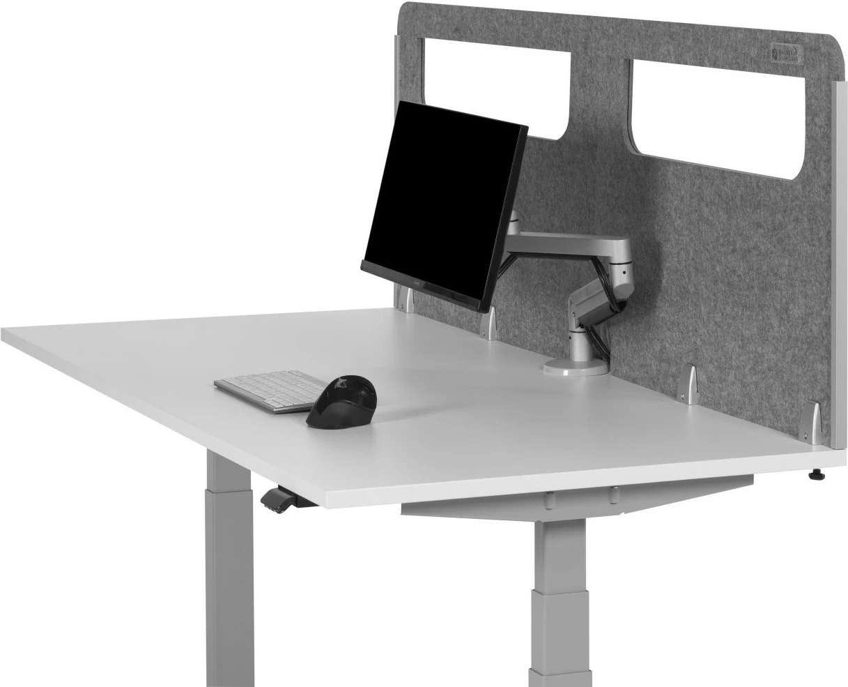 Ndarëse zyre BakkerElkhuizen BE Safety Screen W180H60 me dritare akrilike gri