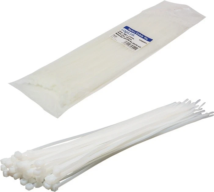Set i lidhësve të kabllove, LogiLink, 0.3 m, të bardha