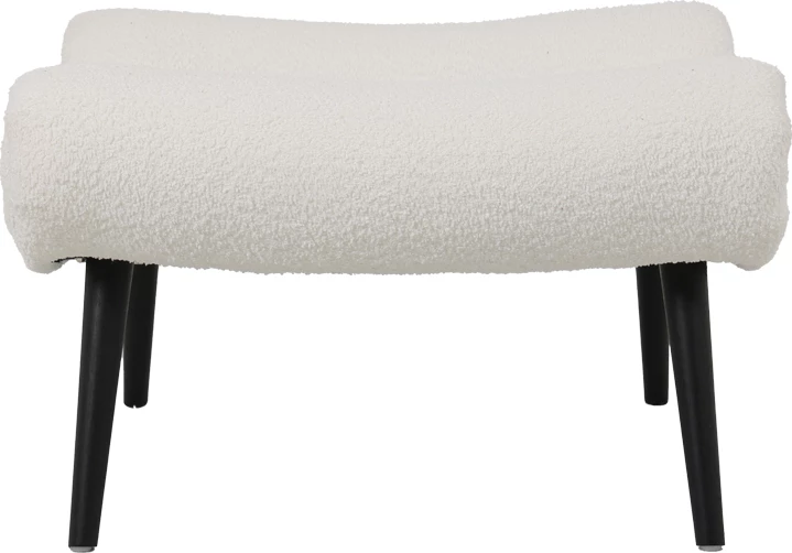 Stool - tabure, pëlhurë boucle e bardhë, 68x58x40cm