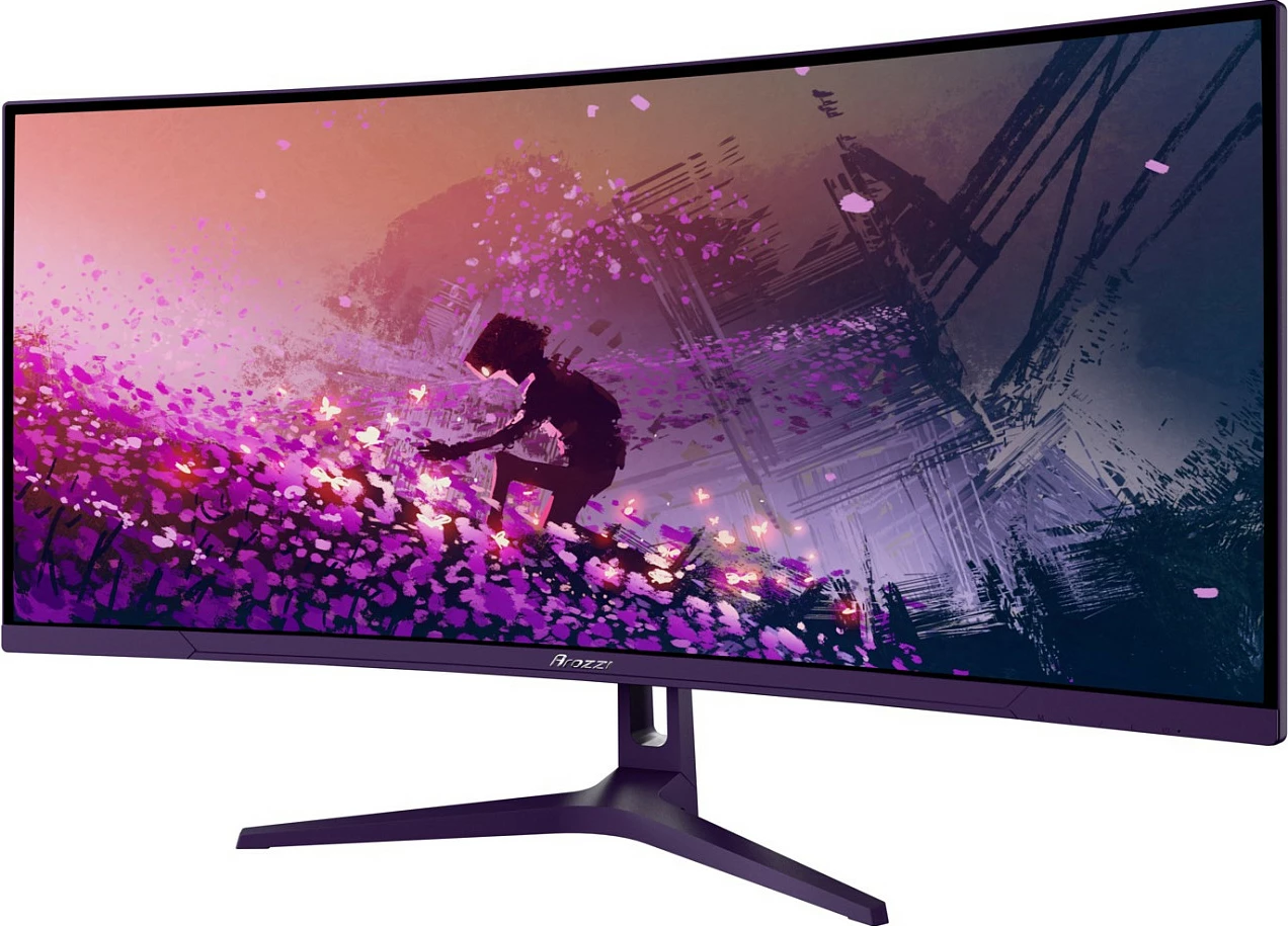 Monitor Arozzi TFT Nova 34", UWQHD 3440x1440, 165Hz, i lakuar, VA, lila