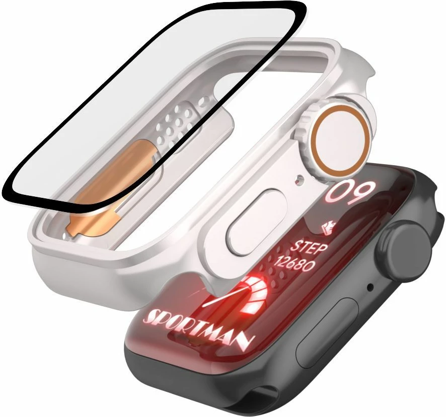 Mbështjellës Tech-Protect Defense360 për Apple Watch 4/5/6/SE 44mm, zi-portokalli