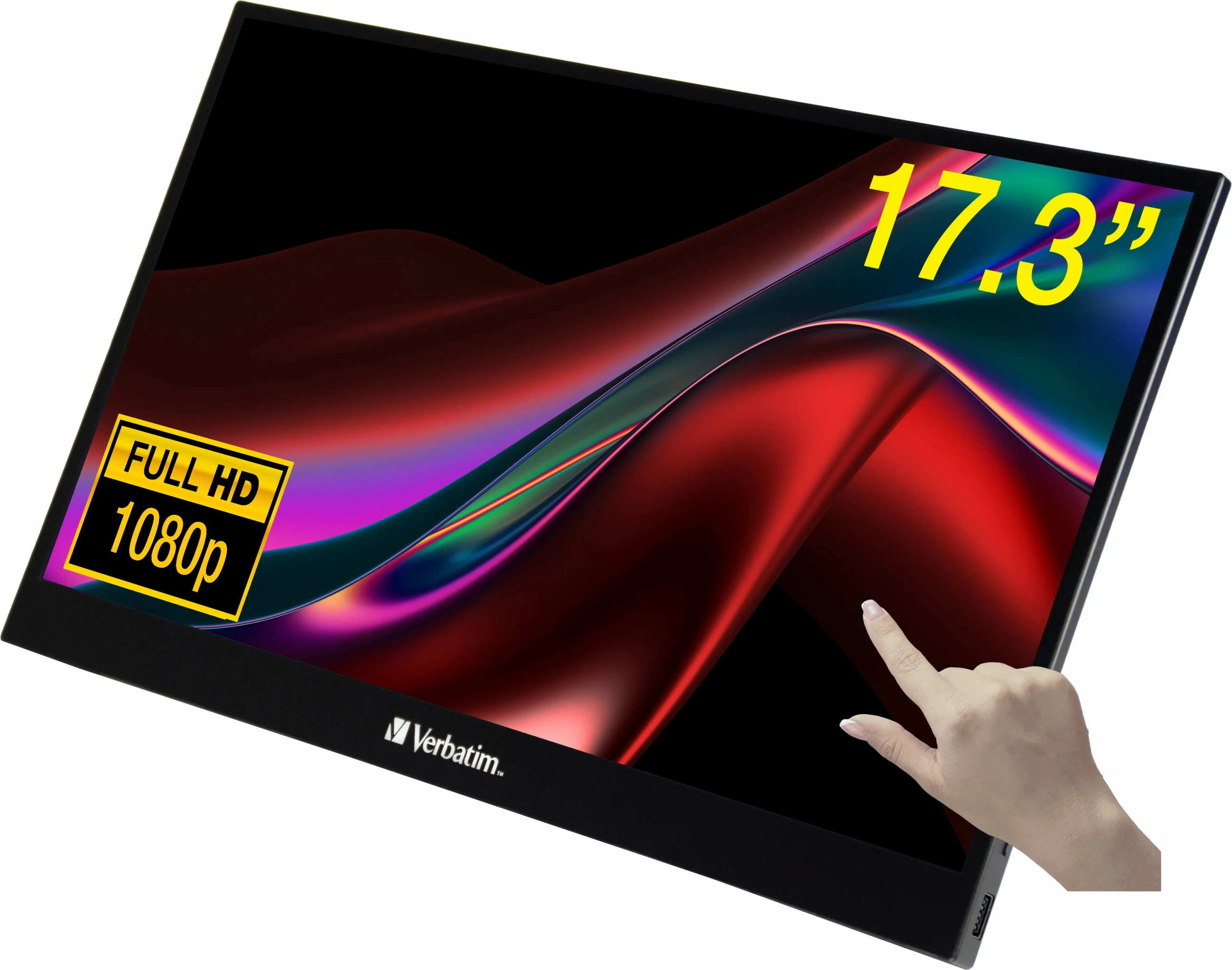 Monitor Verbatim 49593, 17.3", Full HD, Touchscreen, i zi