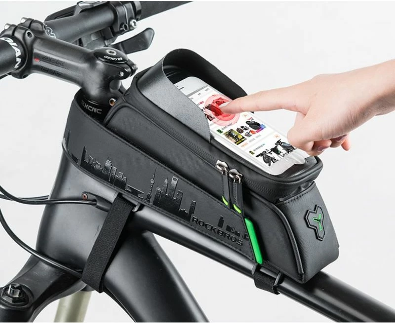 Çantë telefoni për biçikletë Rockbros, e zezë