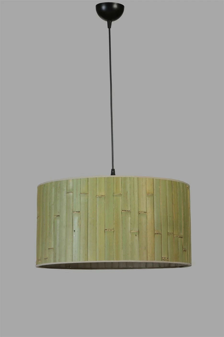 Llambë tavani Opviq, bambu, ngjyrë e gjelbër dhe e zezë, 45x70cm