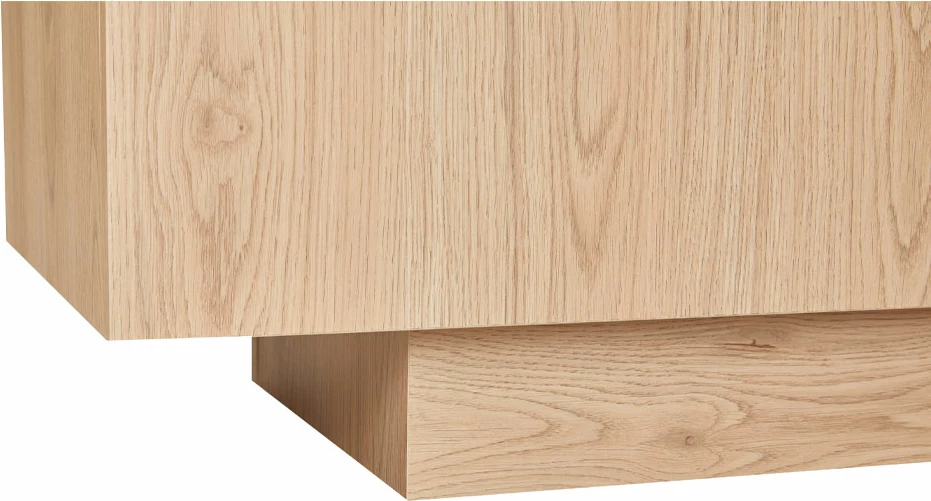 Komodë TV Cubius, 4 dyer, natyrale, 182x39x59cm