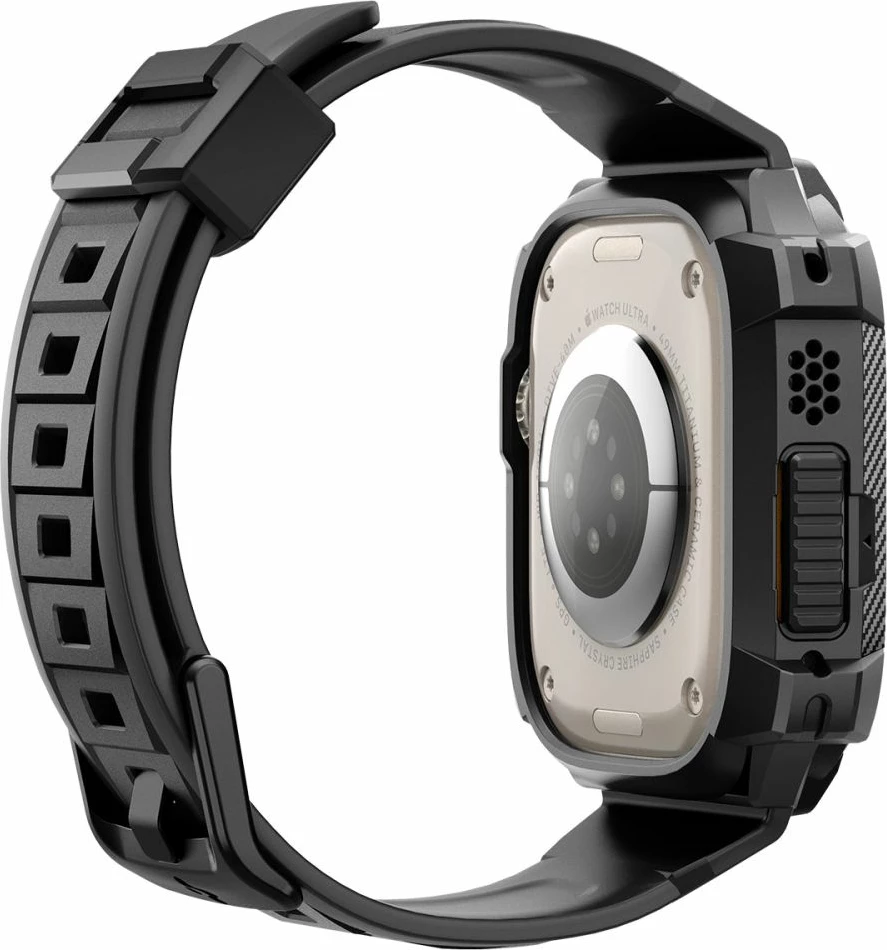 Mbështjellës Spigen Rugged Armor Pro për Apple Watch Ultra 49mm, i zi