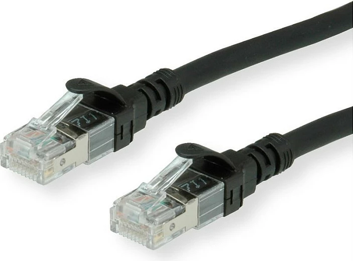 Kabllo rrjeti ROLINE 21152750 Cat6a 0.5m RJ-45, 10Gbps, e zezë