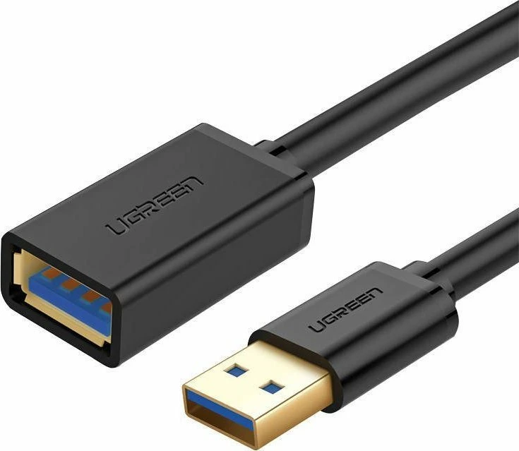 Kabllo zgjatëse USB-A mashkull në USB-A femër Ugreen US132/10368B 1 m USB 3.0, e zezë