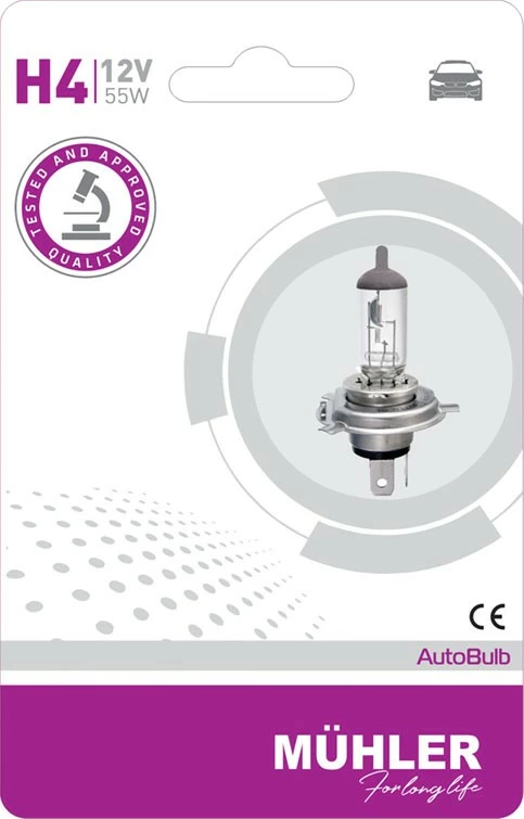 Lampa H4 12v 55w Blister Muhler